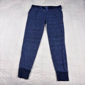 Splendid Womens M Casual Jogger Pants Knit Blue Gray Drawstring Comfort Lounge